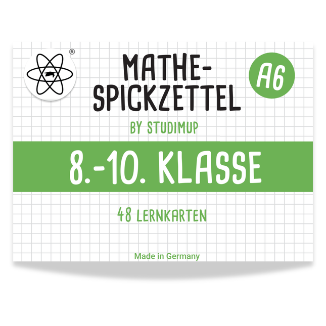 Mathe Spickzettel A6 Pro: Lernkarten für die 8.-10. Klasse - Lernmarktplatz