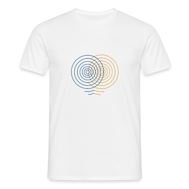 Concentric Interference – Wellen im Gleichklang - Männer T-Shirt - Weiß