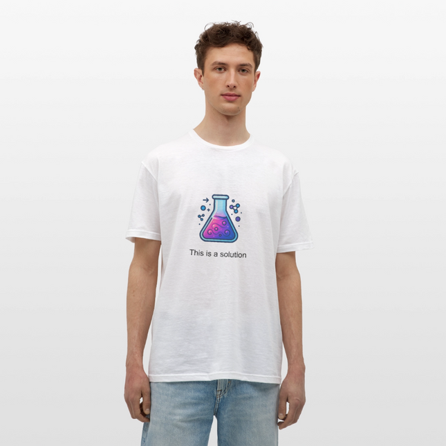 This is a solution – Chemie kann so einfach sein - Männer T-Shirt - Weiß