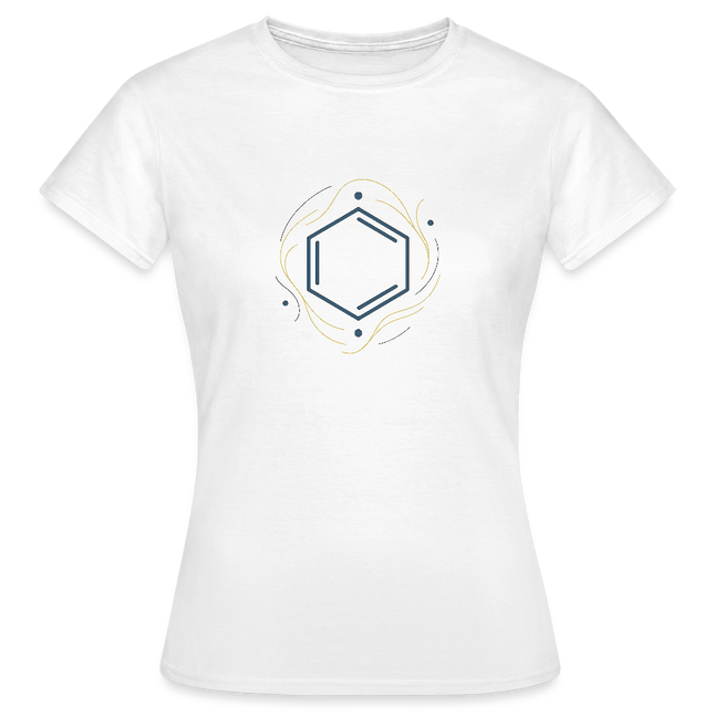 Benzolring Geometry – Die Schönheit der Symmetrie - Frauen T-Shirt - Weiß