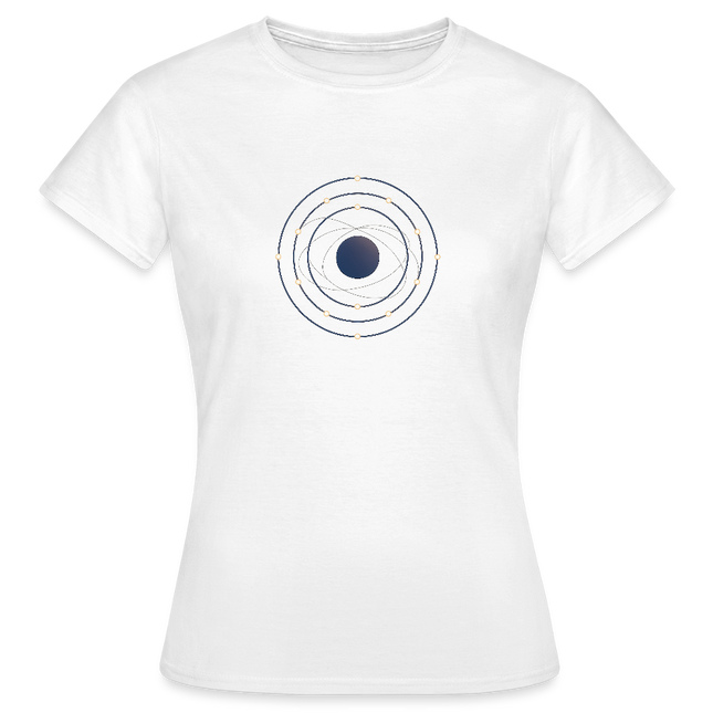 Electron Shell Flow - Wissenschaft in Bewegung - Frauen T-Shirt - Weiß
