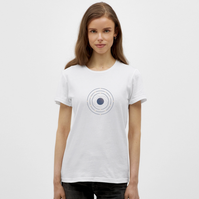 Electron Shell Flow - Wissenschaft in Bewegung - Frauen T-Shirt - Weiß