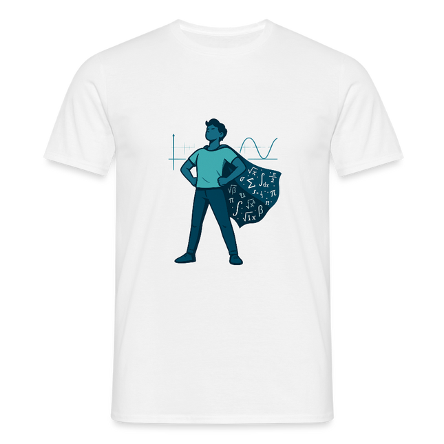 Mathe ist mein Superhelden-Modus - Männer T-Shirt - Weiß