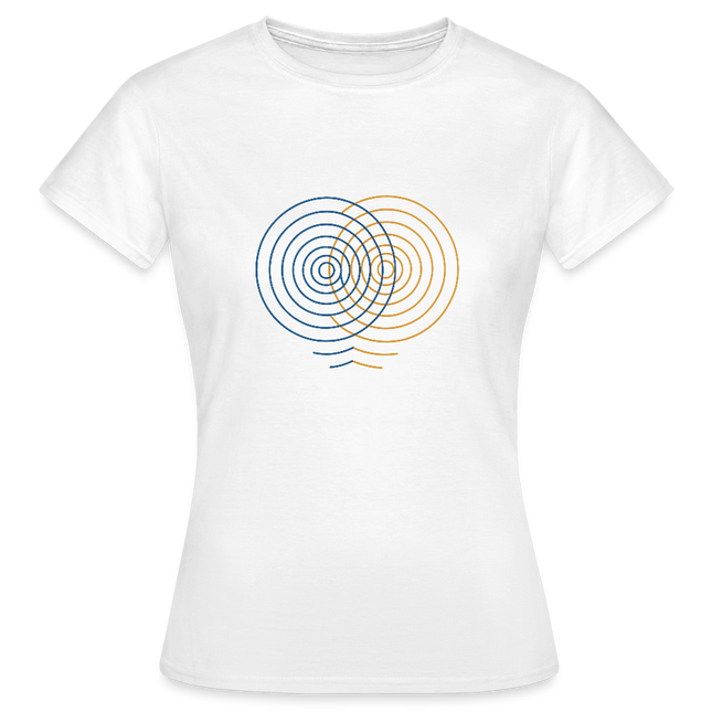 Concentric Interference – Wellen im Gleichklang - Frauen T-Shirt - Weiß