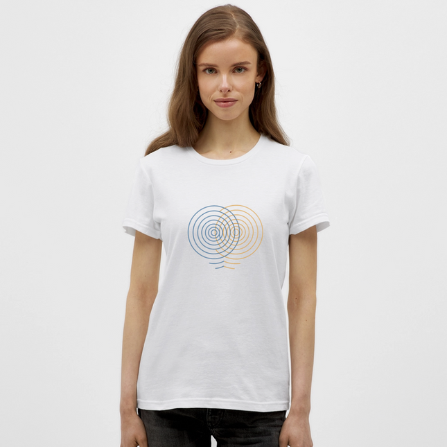 Concentric Interference – Wellen im Gleichklang - Frauen T-Shirt - Weiß