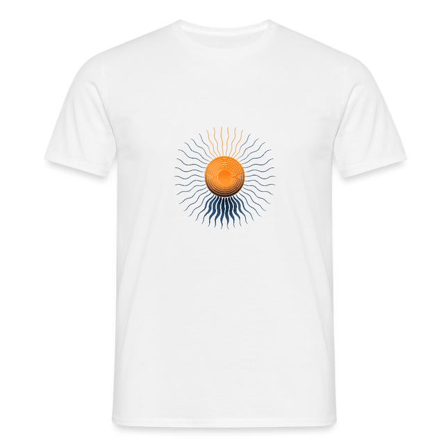 Solar Core Flow – Energie in Struktur gebannt - Männer T-Shirt - Weiß