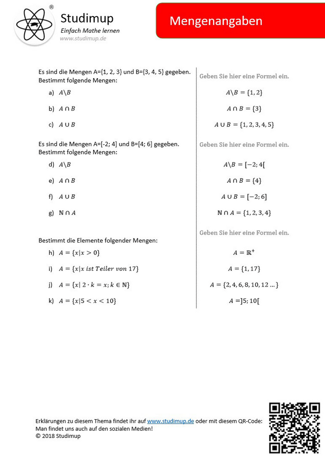 Arbeitsblatt zum Üben der Mengenangaben - Lernmarktplatz