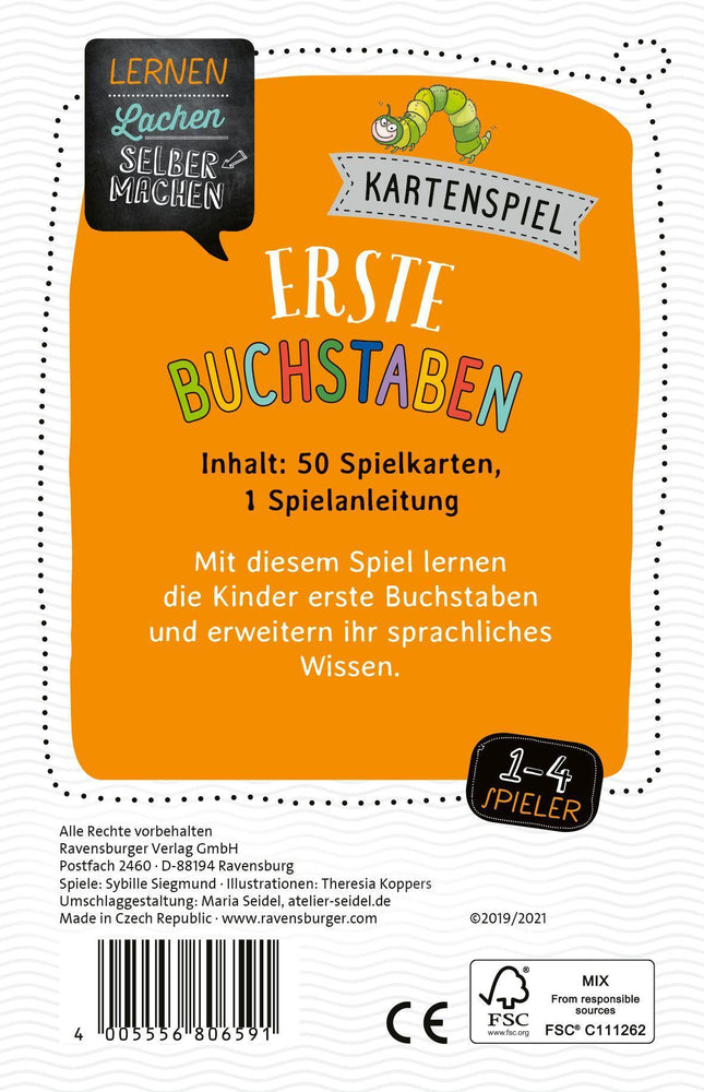 Lernen Lachen Selbermachen: Erste Buchstaben - Kartenspiel ab 5 Jahre
