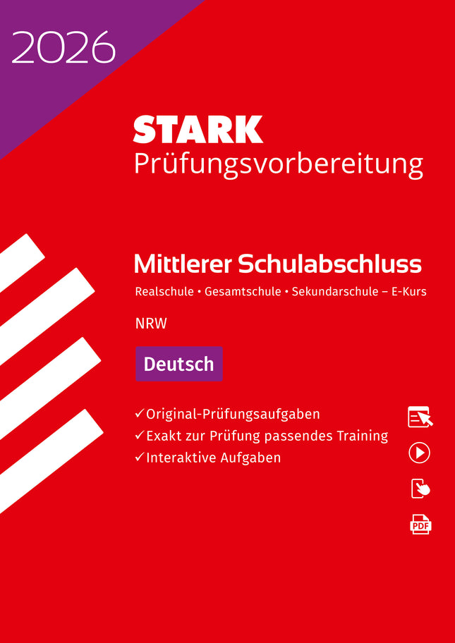 STARK Deutsch E-Kurs - Mittlerer Schulabschluss (MSA) 2026 NRW - Prüfungsvorbereitung