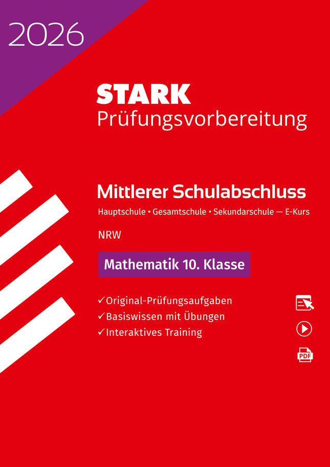 STARK Mathematik E-Kurs - Mittlerer Schulabschluss (MSA) 2026 NRW Hauptschule/Gesamtschule/Sekundarschule - Prüfungsvorbereitung