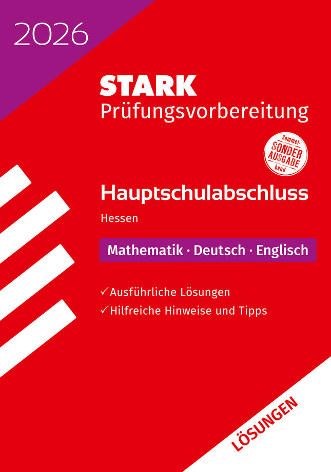 STARK Lösungen zu Mathematik, Deutsch, Englisch - Hauptschulabschluss 2026 Hessen - Prüfungsvorbereitung