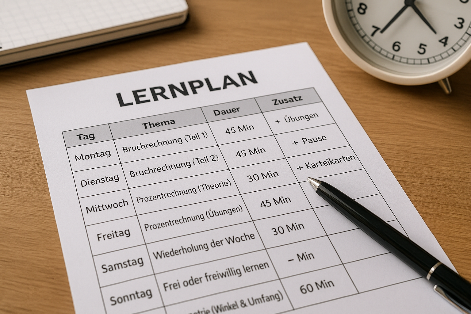Dein perfekter Lernplan: Strukturiert, realistisch und stressfrei lernen