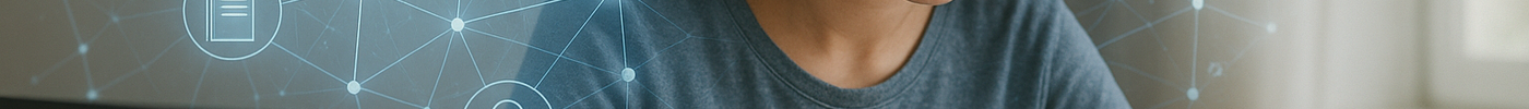 Schülerin lernt mit KI, dargestellt als Linien die um sie herum sind.