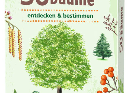 Expedition Natur – 50 heimische Bäume: Wissenskarten ab 6 Jahren – Originalschachtel mit Bäumen, Blättern und Früchten
