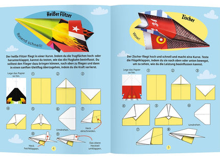 moses. Mein großer Papierflieger-Koffer – Falten und Fliegen – Anleitungsbeispiel