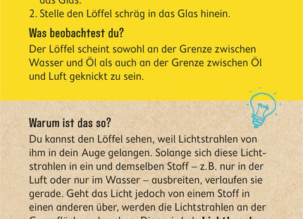 PhänoMINT 75 supercoole optische Illusionen – Entdeckerkarten – Rückseite der Beispielkarte mit Versuchsanleitung und Erklärung