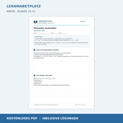 Sinussatz anwenden – kostenloses Mathe-Arbeitsblatt mit Lösungen (PDF)