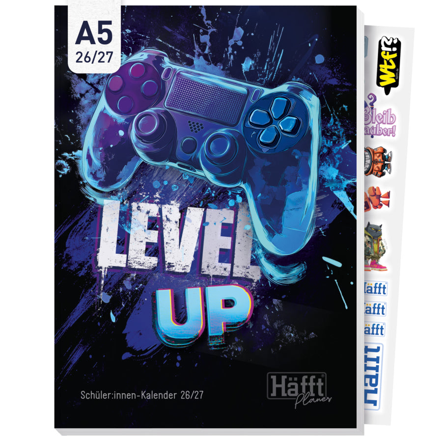 Häfft PLANER – Schülerplaner A5 2026/2027 für Ältere, wechselnde Cover – Beispielmotiv, Cover variiert