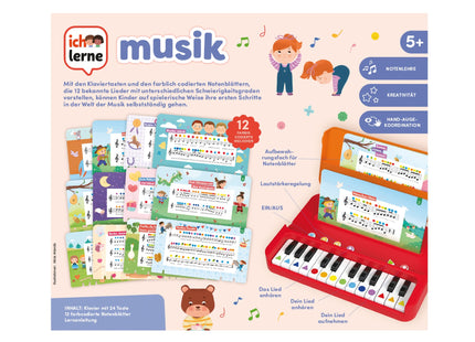 Jumbo Ich lerne Musik – Lernklavier im Koffer ab 5 Jahren – Verpackung Rückseite