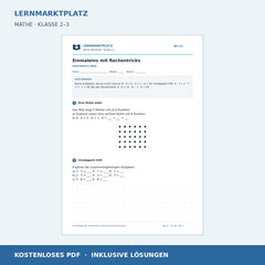 Einmaleins mit Rechentricks – kostenloses Mathe-Arbeitsblatt mit Lösungen (PDF)