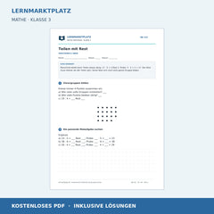 Teilen mit Rest – kostenloses Mathe-Arbeitsblatt mit Lösungen (PDF)