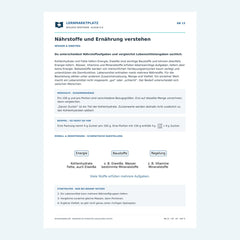 Nährstoffe und Ernährung verstehen – kostenloses Biologie-Arbeitsblatt mit Lösungen (PDF)