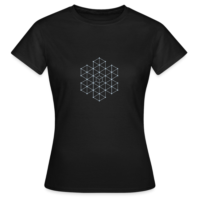 Crystalline Lattice – Struktur in vollendeter Ruhe - Frauen T-Shirt - Schwarz