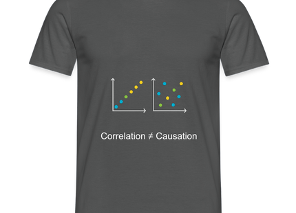 Correlation ≠ Causation - Männer T-Shirt - Anthrazit
