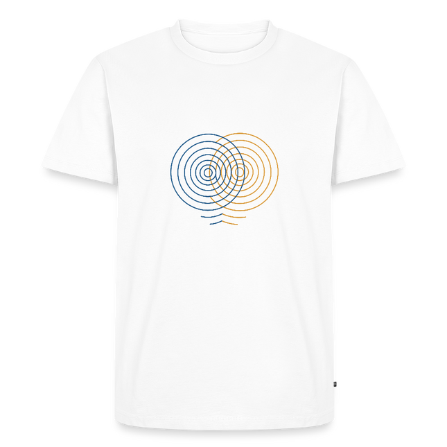 Concentric Interference – Wellen im Gleichklang - Männer T-Shirt - Weiß