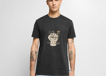 Mathe statt Faust - Männer T-Shirt - Anthrazit meliert