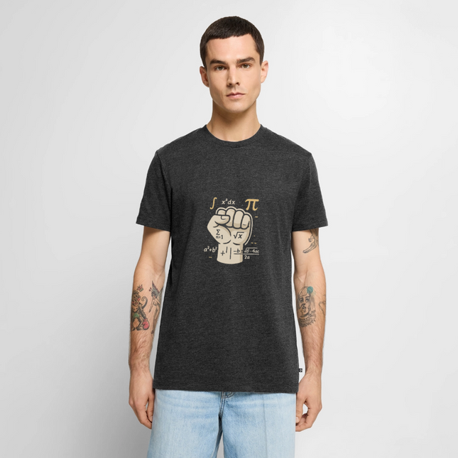 Mathe statt Faust - Männer T-Shirt - Anthrazit meliert