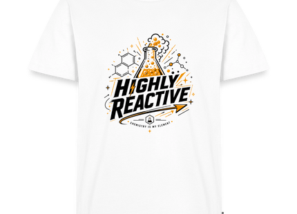 Highly Reactive T-Shirt für Männer – Chemie Shirt mit Labor Design - Weiß