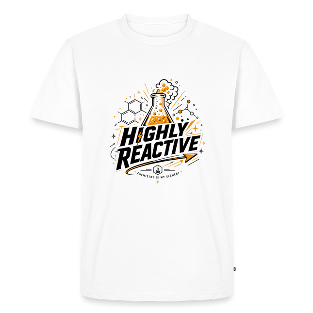 Highly Reactive T-Shirt für Männer – Chemie Shirt mit Labor Design - Weiß