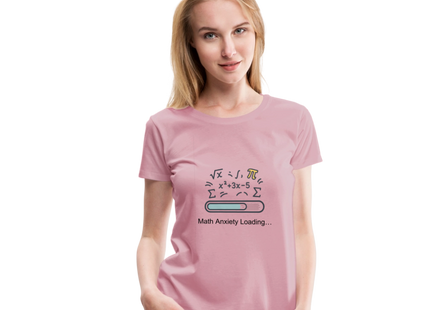 Math Anxiety Loading… - Frauen Premium T-Shirt - Hellrosa