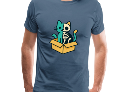 Schrödinger's Katze - Männer Premium T-Shirt - Blaugrau