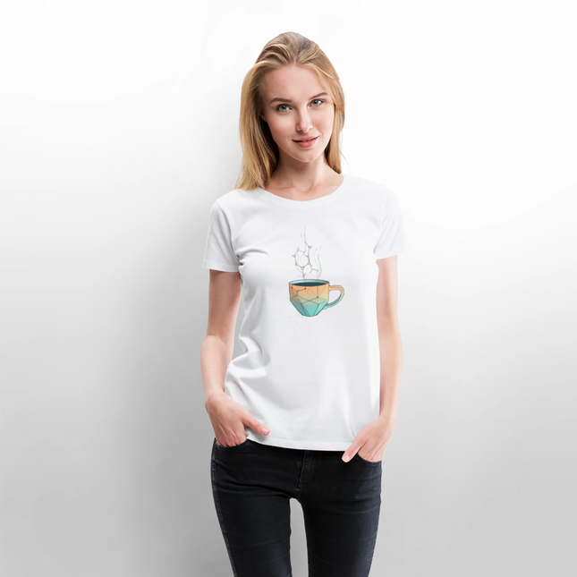 Coffee Formula – Die Chemie hinter dem ersten Schluck - Frauen Premium T-Shirt - Weiß