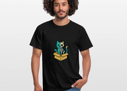 Schrödinger's Katze - Männer T-Shirt - Schwarz
