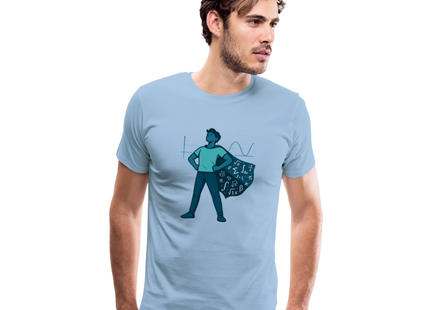 Mathe ist mein Superhelden-Modus - Männer Premium T-Shirt - Sky