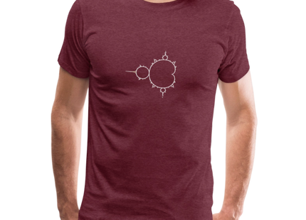 Beautiful Chaos – Mandelbrot Set - Männer Premium T-Shirt - Bordeauxrot meliert