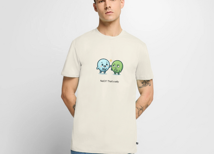 NaCl? That’s salty – Chemie mit Geschmack - Männer T-Shirt - Naturweiß