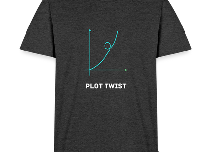 Plot Twist - Männer T-Shirt - Anthrazit meliert