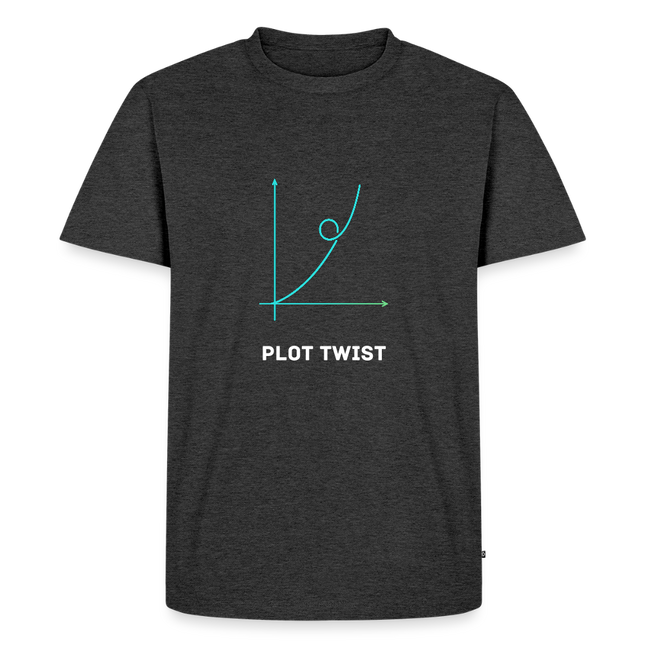Plot Twist - Männer T-Shirt - Anthrazit meliert