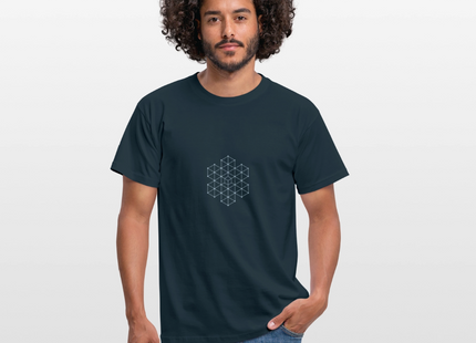 Crystalline Lattice – Struktur in vollendeter Ruhe - Männer T-Shirt - Navy