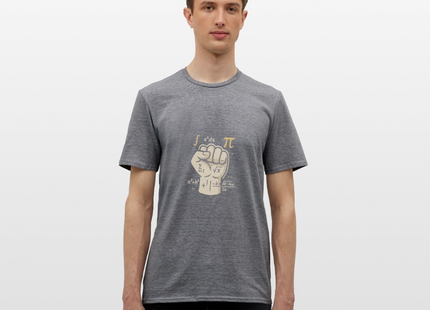 Mathe statt Faust - Männer T-Shirt - Graphit meliert