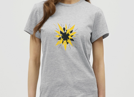Radioactive Fragmentation – Ordnung im Zerfall - Frauen T-Shirt - Grau meliert