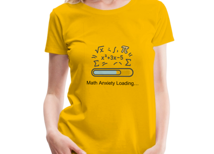 Math Anxiety Loading… - Frauen Premium T-Shirt - Sonnengelb