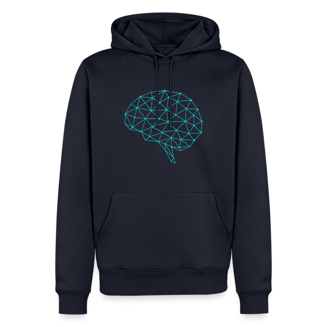 Brain Geometry Hoodie - Männer Premium Hoodie - Navy