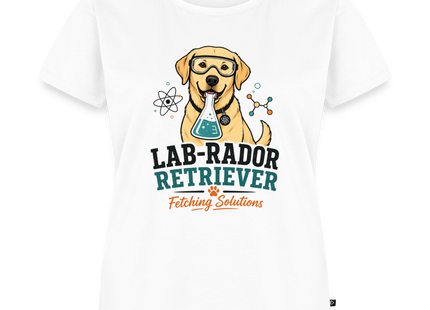 Lab-Rador Retriever T-Shirt für Frauen – Süßes Labrador & Chemie Shirt - Weiß