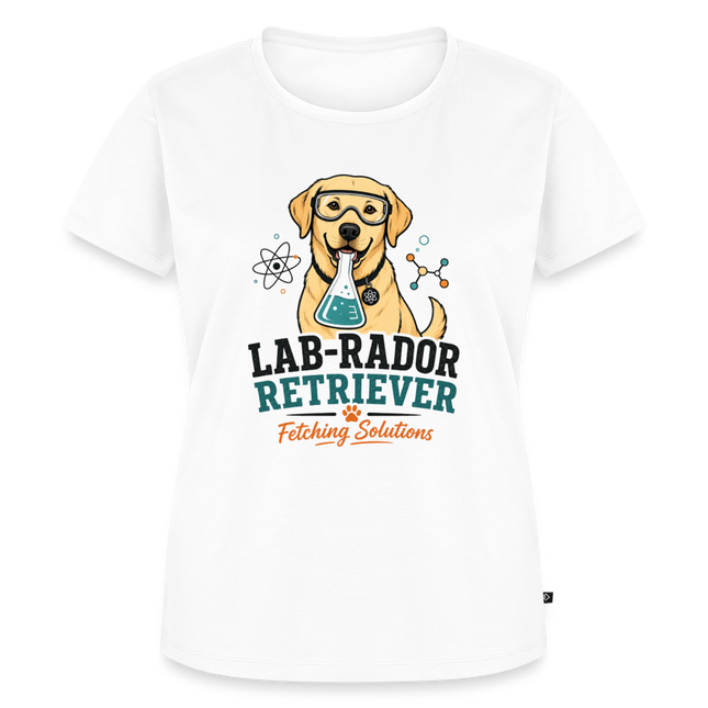 Lab-Rador Retriever T-Shirt für Frauen – Süßes Labrador & Chemie Shirt - Weiß