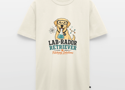 Lab-Rador Retriever T-Shirt für Männer – Lustiges Labrador & Chemie Shirt - Naturweiß